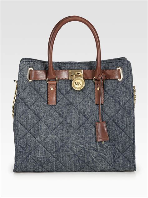 Michael Kors Hamilton Tote Blue Bags & Handbags for Women